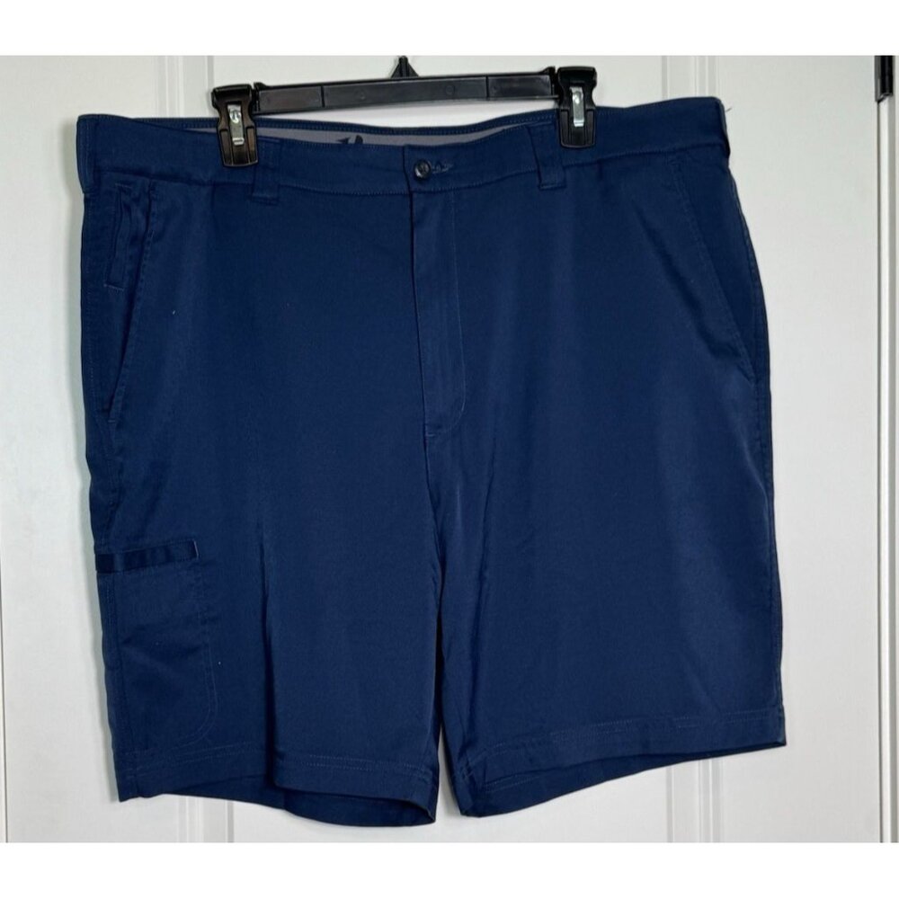 GRANDSLAM Mens Navy Blue Golf Casual‎ Shorts Size 40 Flat Front Cargo Pocket